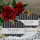 Personalized Striped Wedding Favor Place Holder U564030